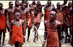 Masai Moran Warriors dancing