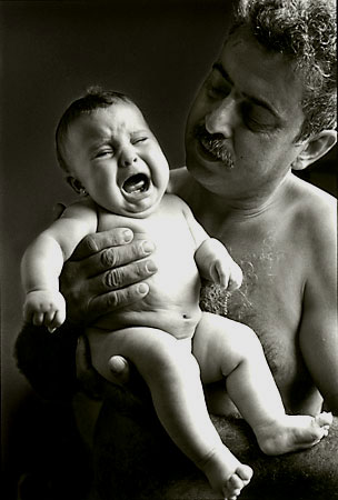 Father and daughter. Original, Silver print, 12"x9.5"